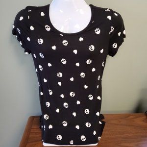 Skull and Heart T Shirt - Stretchy